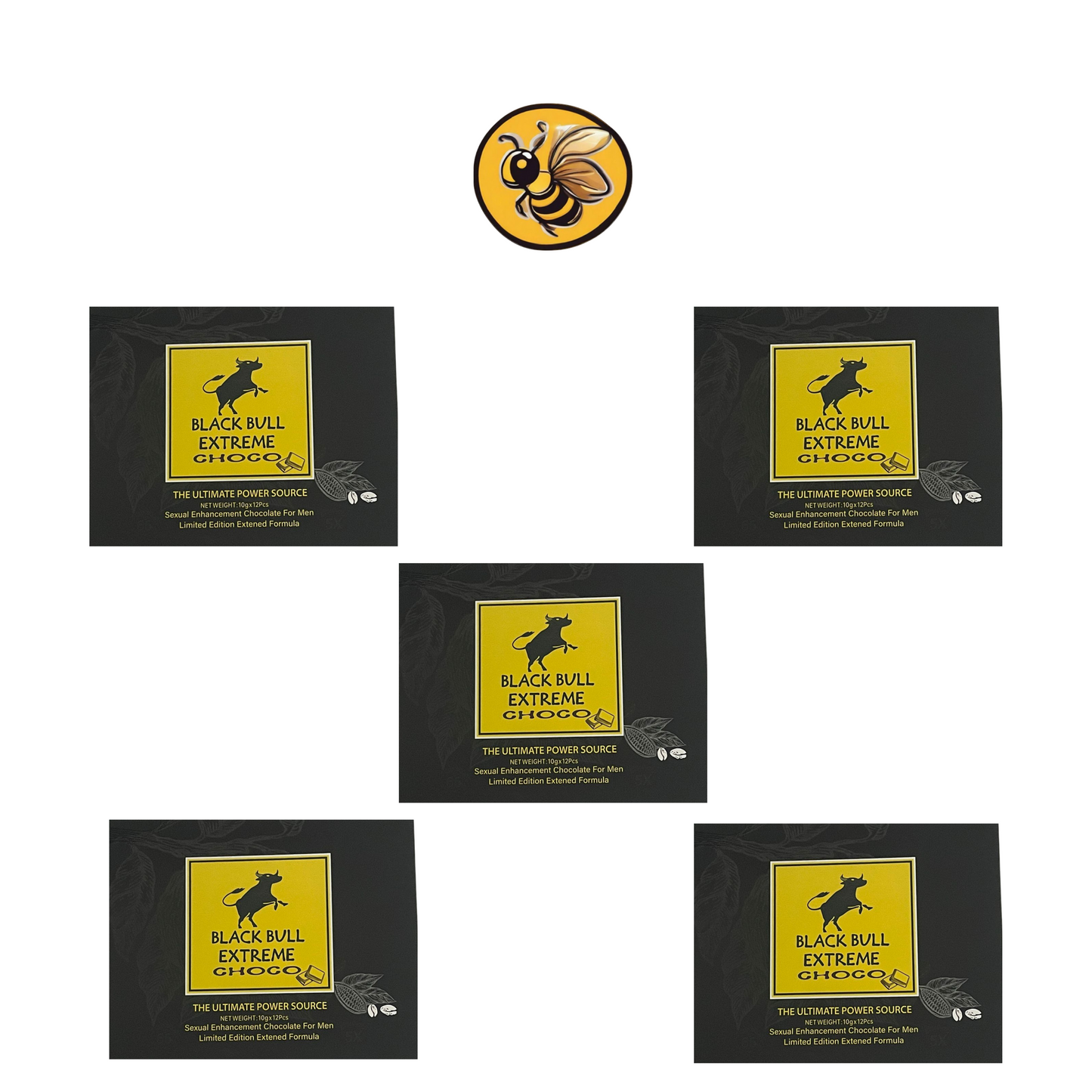 Chocolate Extreme Black Bull - Pack de 5 Cajas con 60 Piezas para Nuevos Clientes