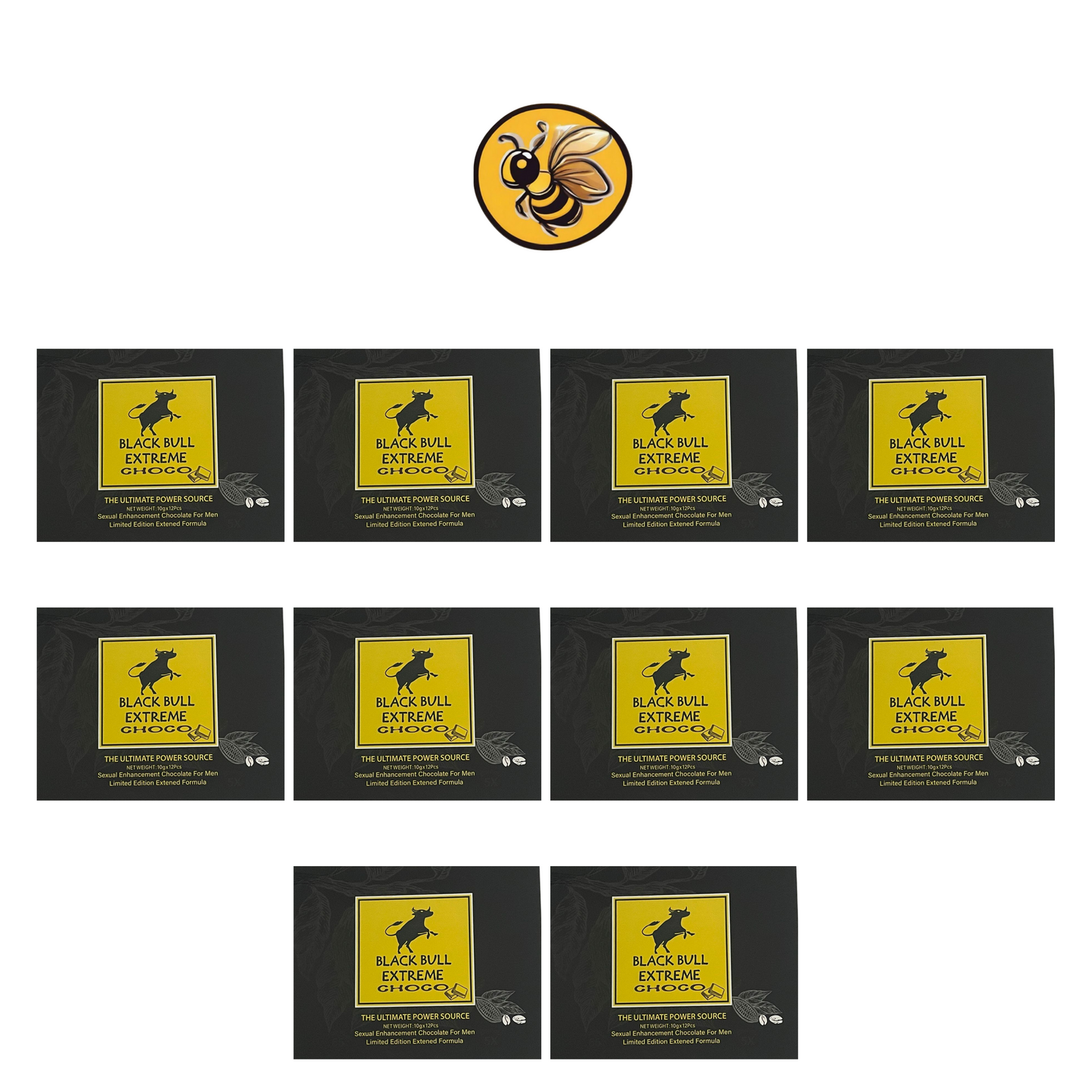 Black Bull Extreme Chocolate 10 Cajas (120 piezas)
