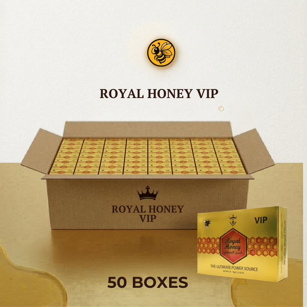 50 Cajas Royal Honey | Paquete Mayoreo VIP (600 Sobres) | Envío Express