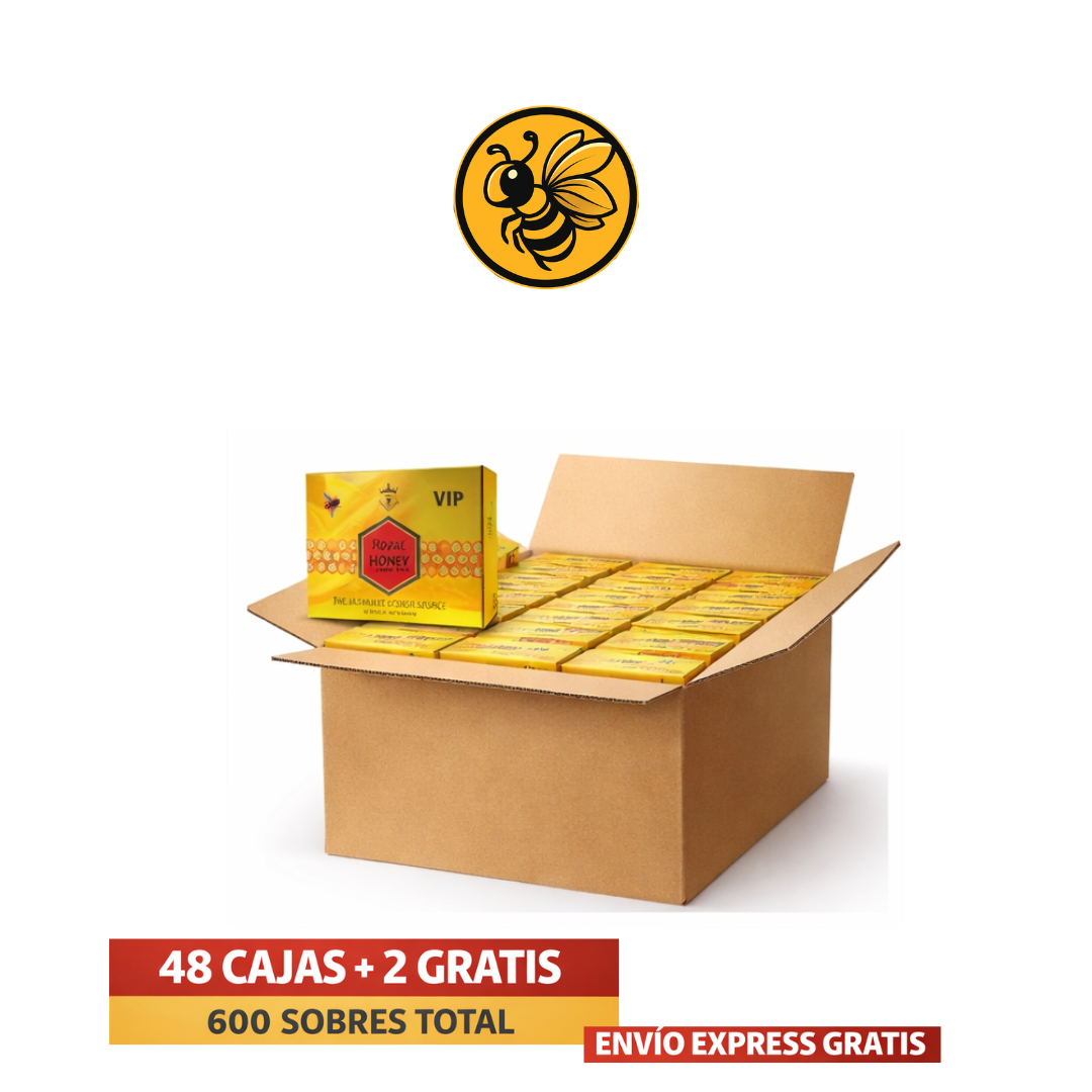 Paquete Mayoreo VIP – 48 Cajas Royal Honey + 2 Gratis (Envío Express)