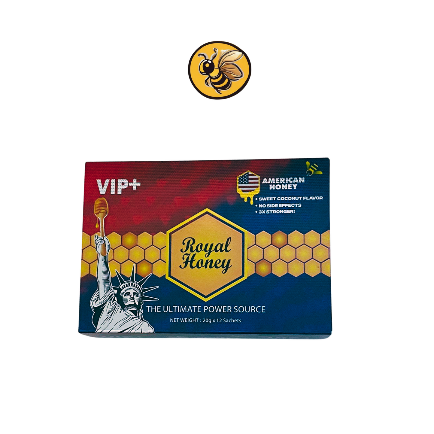 Royal Honey VIP+ (Sabor Coco) 20 Cajas (120 sobres)