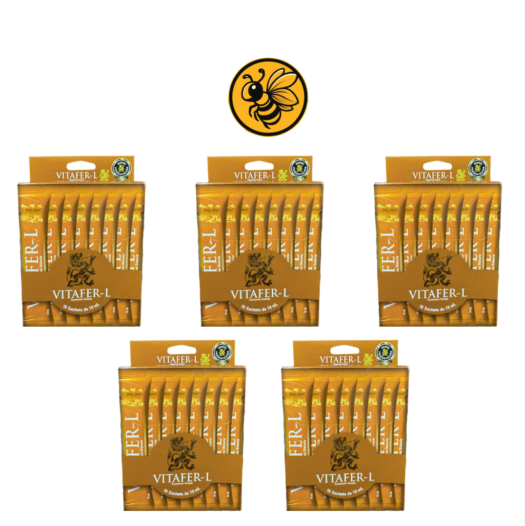 Vitafer-L 5 Cajas (80 sobres)